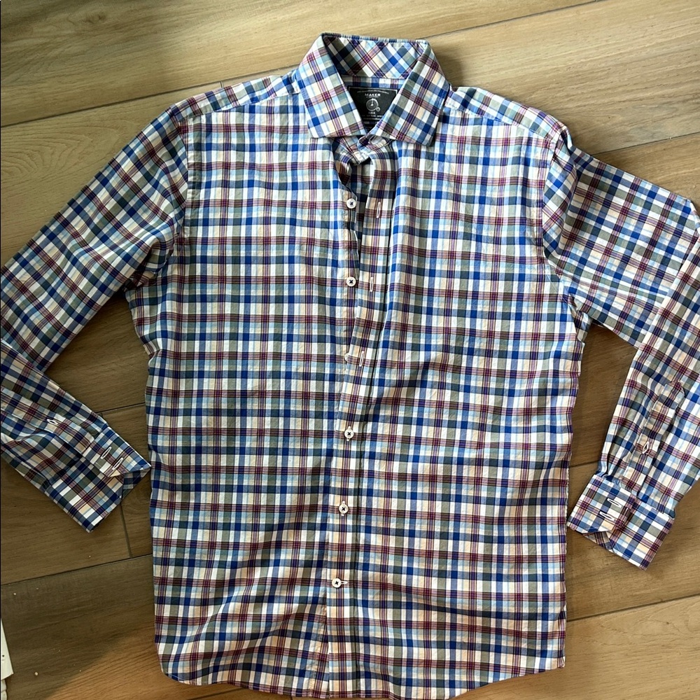 Men's Maker Plaid Shirt - Blue, Red, White